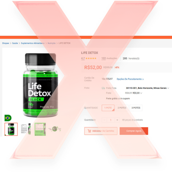 Preço Lift Detox Black Shopee